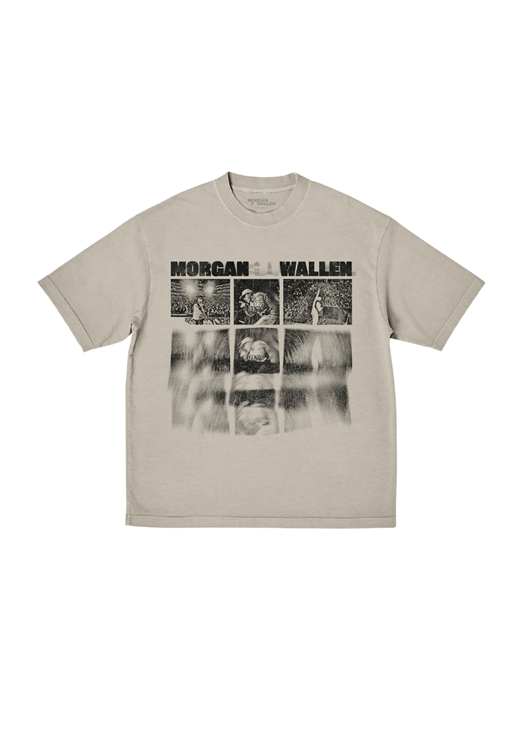 Morgan Wallen - Blurry Live Photo Cream T-Shirt