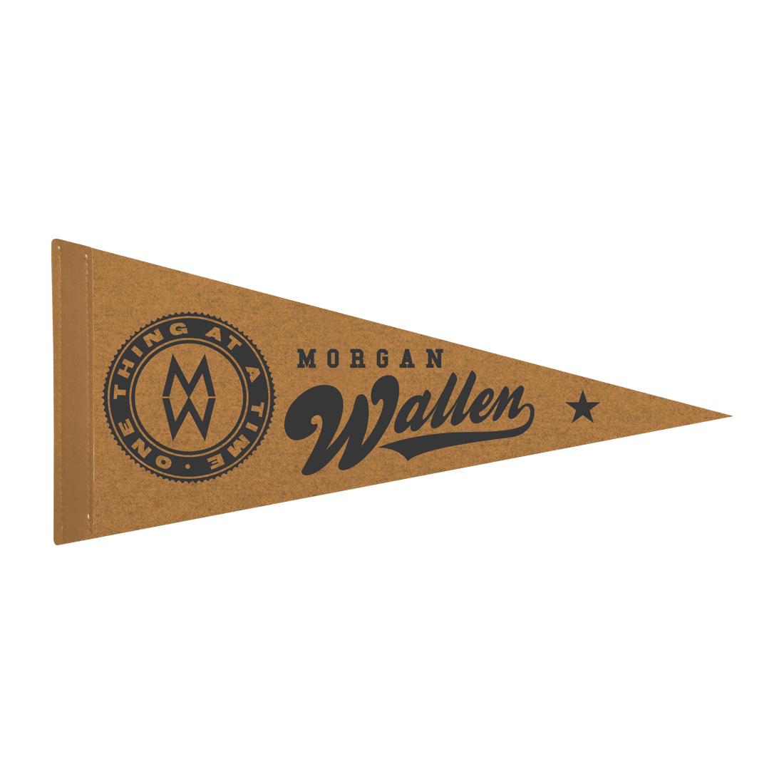 Morgan Wallen - One Thing At A Time Brown Pennant Flag