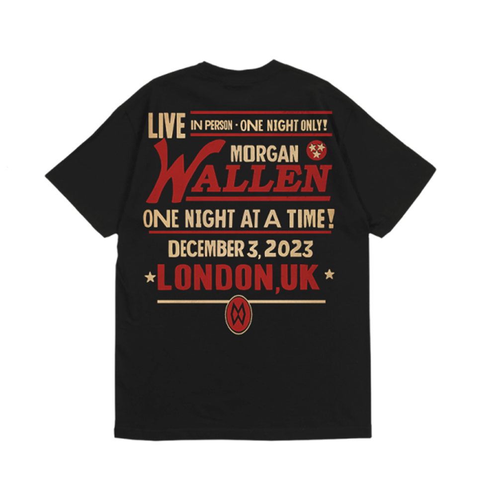Morgan Wallen - Morgan Wallen London Dec 3 Show Tour T-Shirt